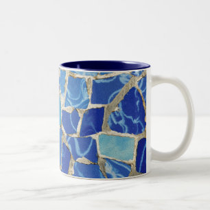 Gaudi Mosaics With an Oil Touch Two-Tone Coffee Mug