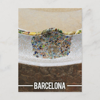 Gaudi Park Guell, Barcelona Spain Postcard