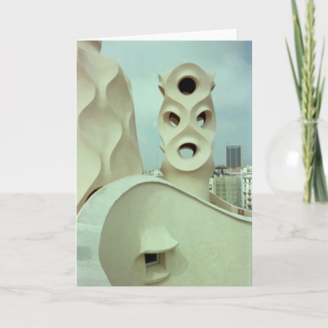 Gaudi sculpture (blank) card (Front)