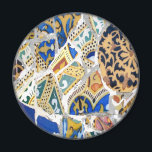 Gaudi Yellow Tiles magnet<br><div class="desc">Antoni Gaudí i Cornet; 25 June 1852 – 10 June 1926) was a Spanish Catalan architect from Reus and the best known practitioner of Catalan Modernism. Gaudí's works reflect an individualized and distinctive style. Most are located in Barcelona, including his magnum opus, the Sagrada Família. Gaudí's work was influenced by...</div>