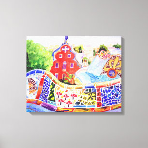Gaudi's Park. Canvas Print