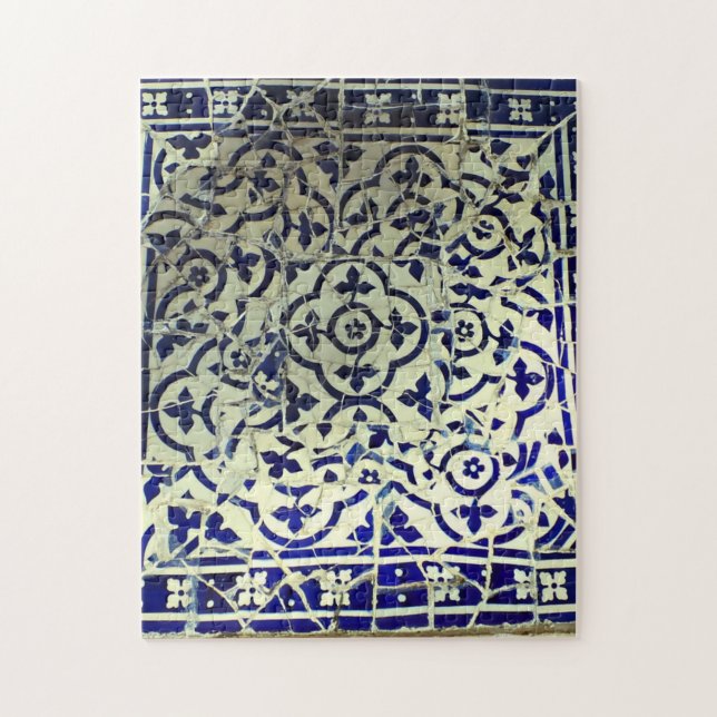 Gaudi's Park Guell Mosaic Tiles Barcelona Jigsaw Puzzle (Vertical)