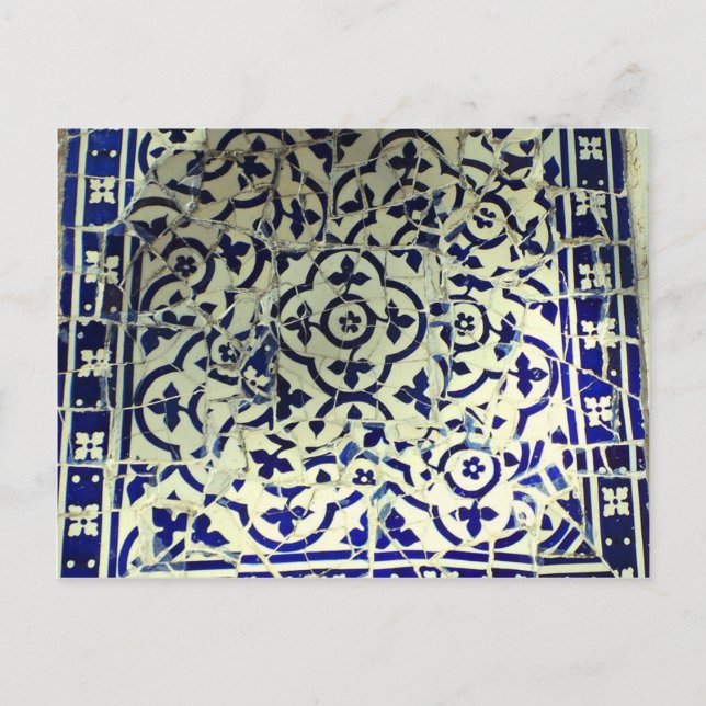 Gaudi's Park Guell Mosaic Tiles Barcelona Postcard (Front)
