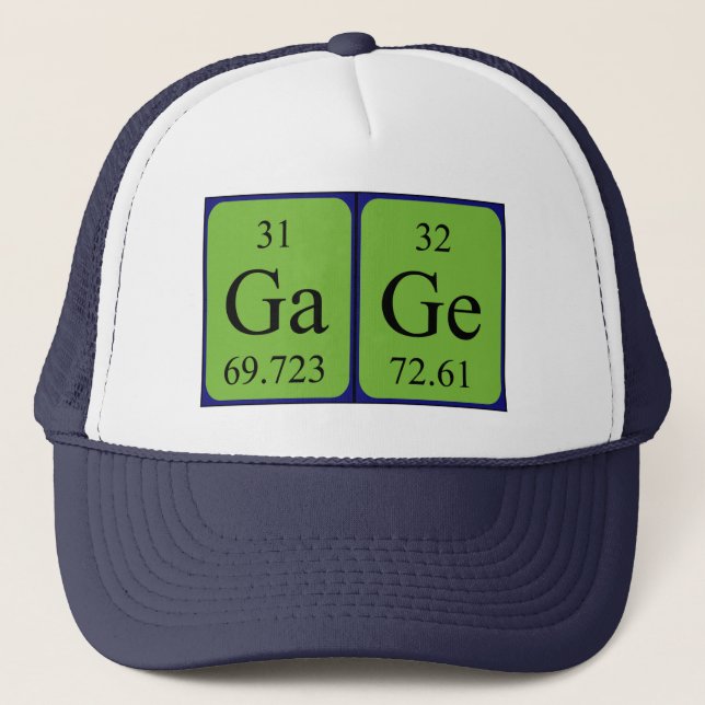 Gauge periodic table name hat (Front)
