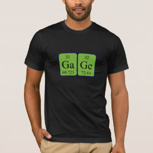 Gauge periodic table name shirt