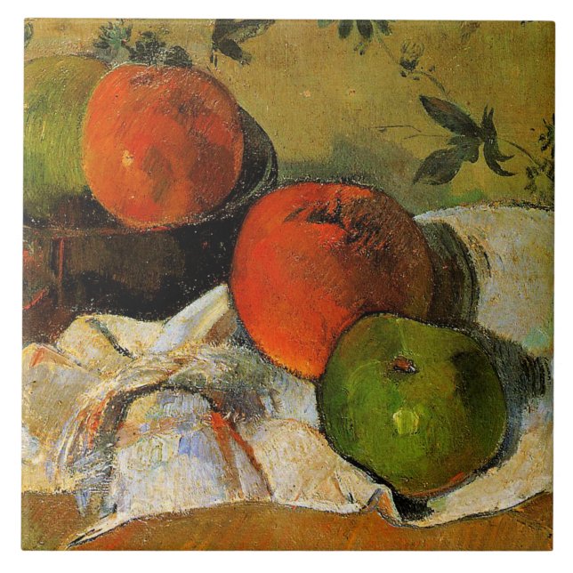 Gauguin - Apples and Bowl painting Tile (Front)