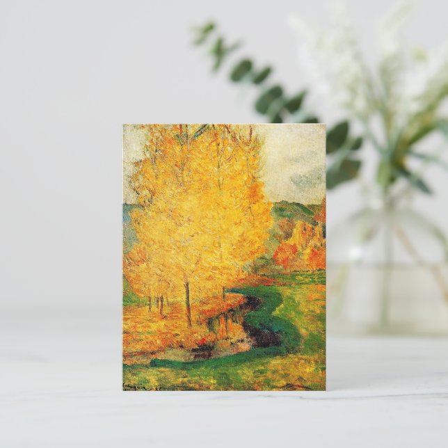 Gauguin - By the Stream, Autumn, Postcard (Standing Front)