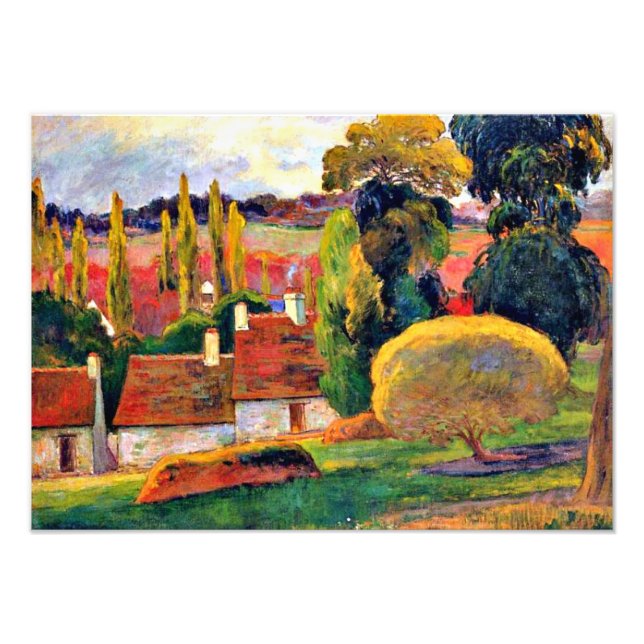 Gauguin: Farm in Brittany, famous painting Photo Print (Front)