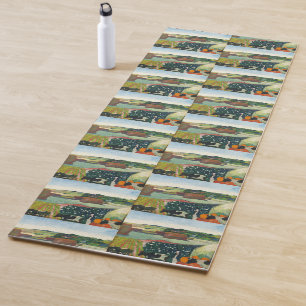 Gauguin Haystacks in Brittany Vintage Art Poster Yoga Mat