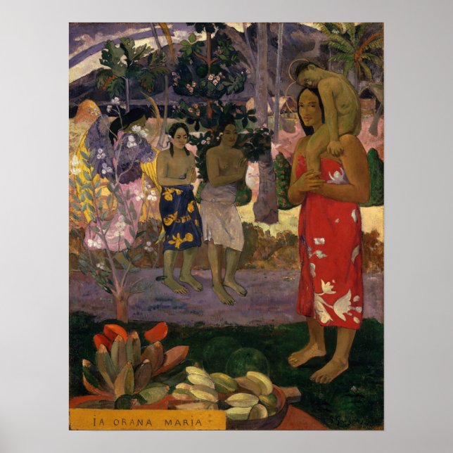 Gauguin - Ia Orana Maria (Hail Mary) 1891 Poster (Front)