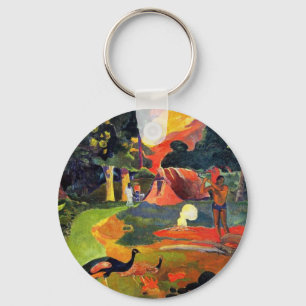 Gauguin Landscape with Peacocks Key Chain
