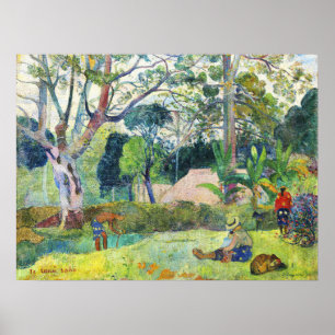 Gauguin Le Grand Arbre Te raau rahi Affiche d'art