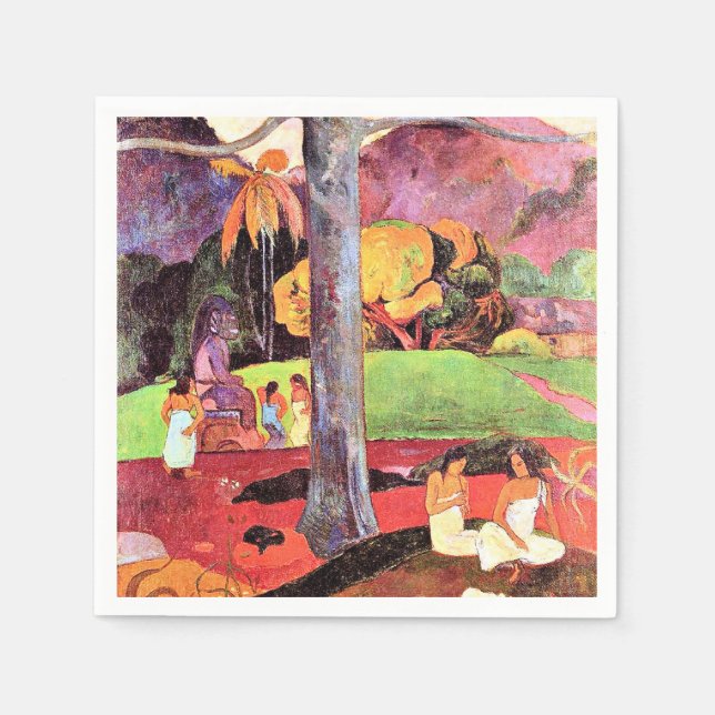 Gauguin - Olden Times, 1892, Tahiti Napkin (Front)
