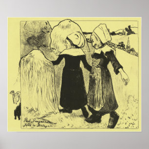Gauguin - Pleasures Of Brittany 1889 Poster