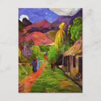 Gauguin Road in Tahiti Postcard