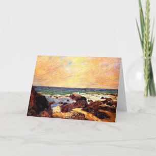 Gauguin - Rocks and Sea, 1886, painting, Card