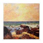 Gauguin - Rocks and Sea, fine art, Tile<br><div class="desc">Paul Gauguin's famous painting,  Rocks and Sea.</div>