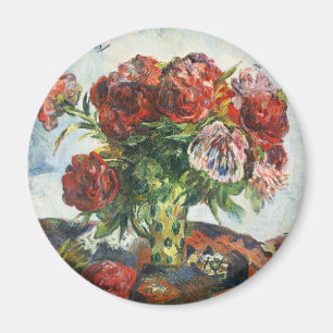 Gauguin Still Life with Peonies Vintage Art Print Magnet
