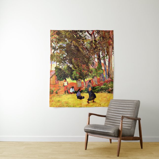 Gauguin - Tahitian Village, Tapestry (In Situ)