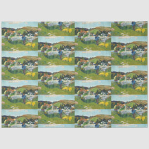 Gauguin The Swineherd Vintage Rural Art Poster Tissue Paper