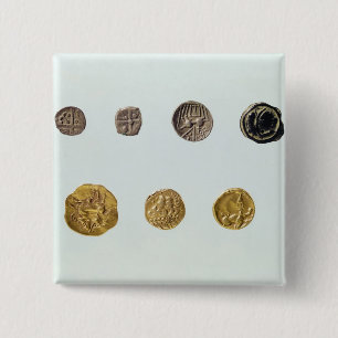 Gaulish coins, c.750-0 BC 2 Inch Square Button