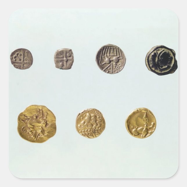 Gaulish coins, c.750-0 BC Square Sticker (Front)