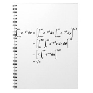 gaussian integral, math and science notebook