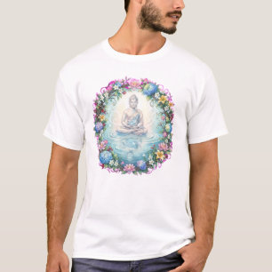 Gautam Buddha (Sukiti Buddha) Floral Mandala Ancie T-Shirt