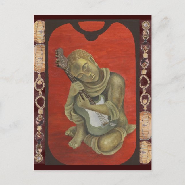 Gautama and his Guitar Postcard (Front)
