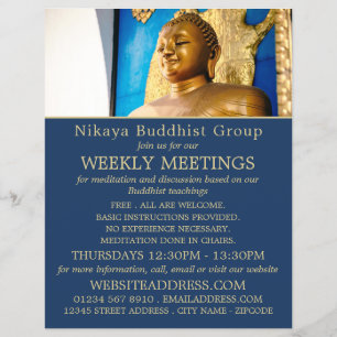 Gautama Buddha, Buddhist Group Advertising Flyer