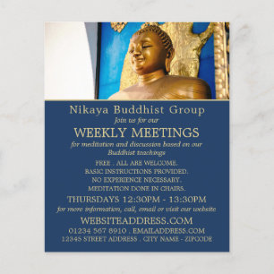 Gautama Buddha, Buddhist Group Advertising Flyer