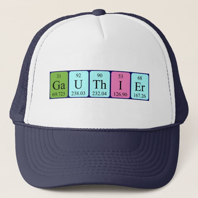 Gauthier periodic table name hat (Front)
