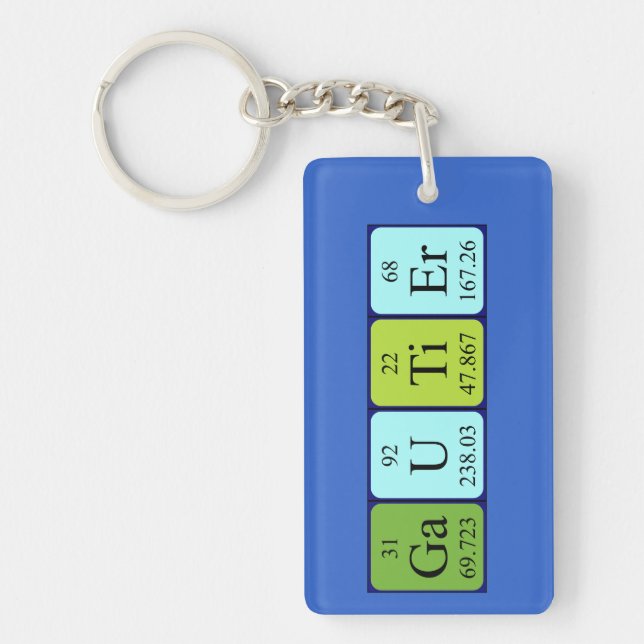 Gautier periodic table name keyring (Front)