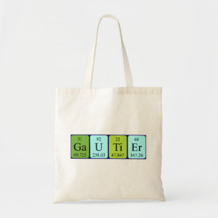 Gautier periodic table name tote bag