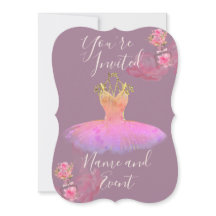Gauzy Lavender Violet Gold Ballerina Dress Floral