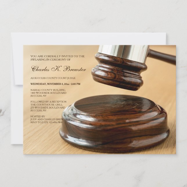 Gavel and Sound Block 2 Invitation (Front)