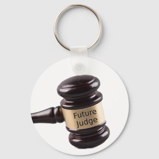 Gavel Design For Aspiring Judges And Lawyers Keychain (Front)