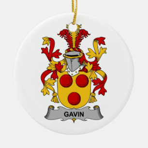 Gavin Family Crest Ceramic Ornament