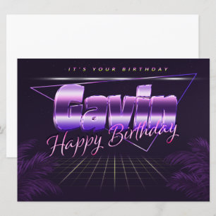 Gavin name First name pura retro card Birthday