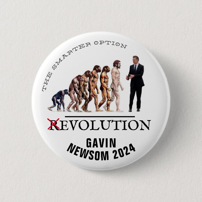 Gavin Newsom 2024 2 Inch Round Button (Front)