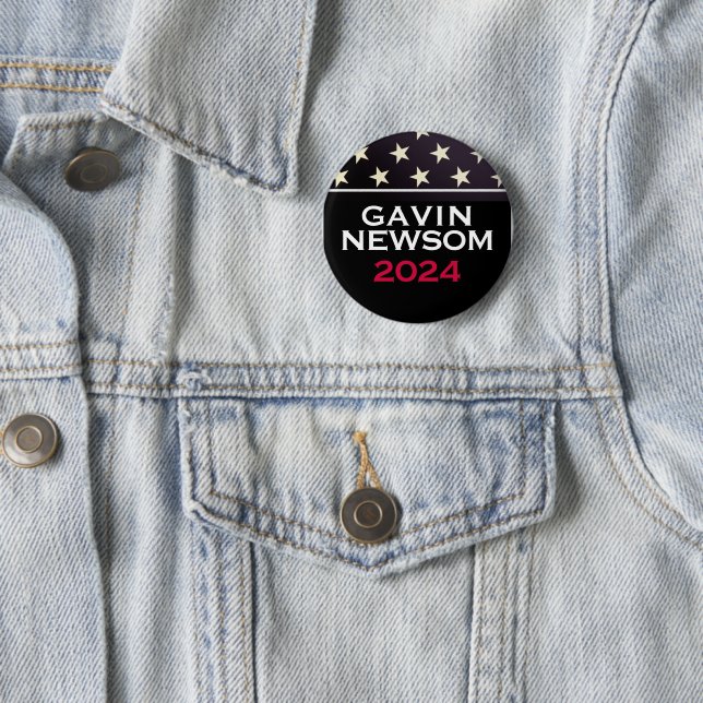 GAVIN NEWSOM 2024 CAMPAIGN BUTTON (In Situ)