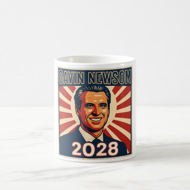 Gavin Newsom 2028 Presidential Campaign Mug (Center)