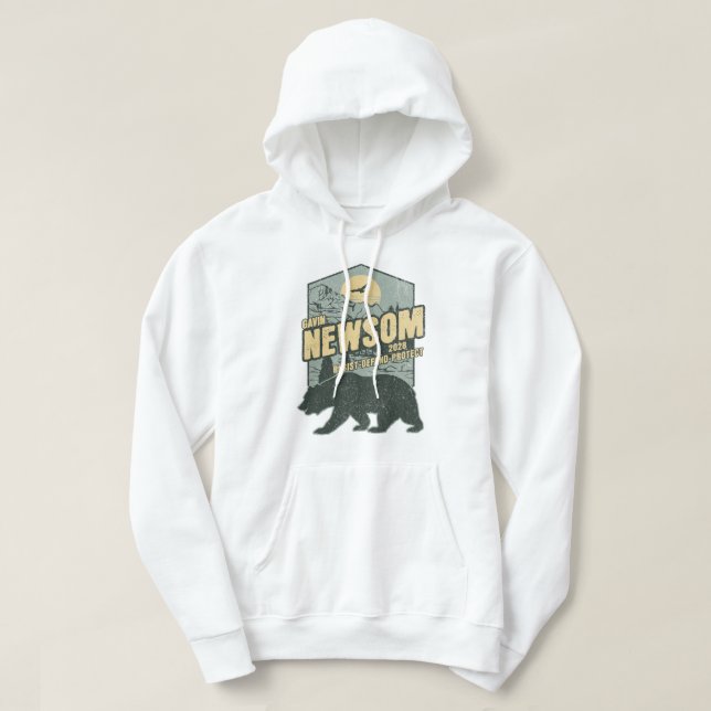 Gavin Newsom 2028 Resist Protect Defend Hoodie (Design Front)