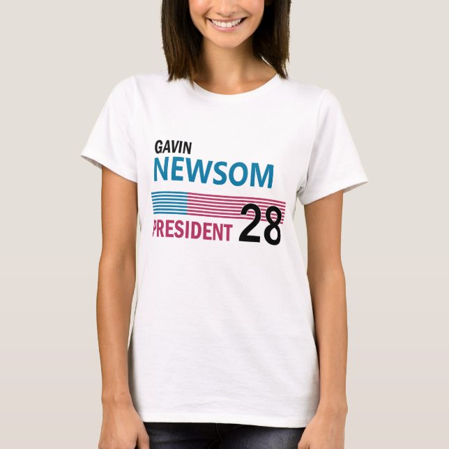 Gavin Newsom 2028 T-Shirt (Front)