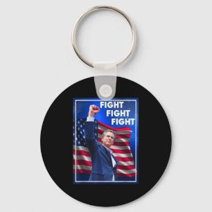 Gavin Newsom Fight Fight Fight, Funny Sarcastic Ga Keychain