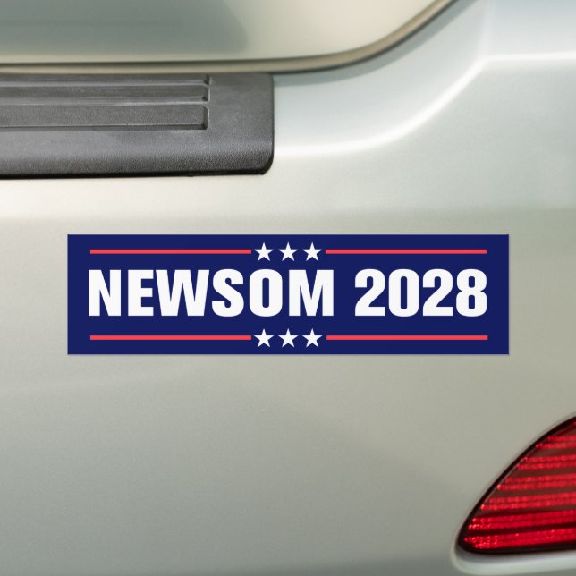 Gavin Newsom for President 2028 Bumper Sticker (On Car)