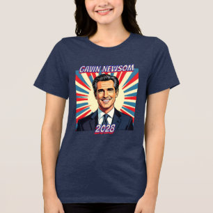 Gavin Newsom for President 2028 Tri-Blend Shirt