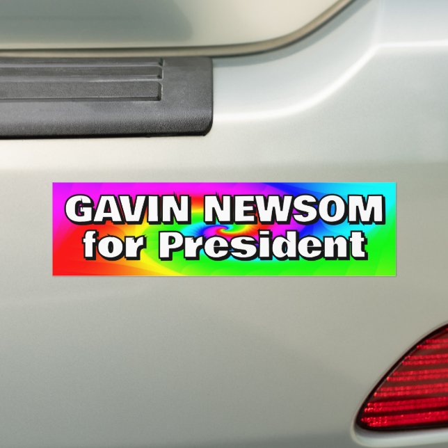 Gavin Newsom for President  Bumper Sticker (On Car)