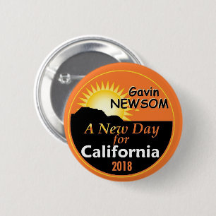 Gavin NEWSOM Governor 2018 2 Inch Round Button