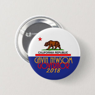 Gavin NEWSOM Governor 2018 2 Inch Round Button